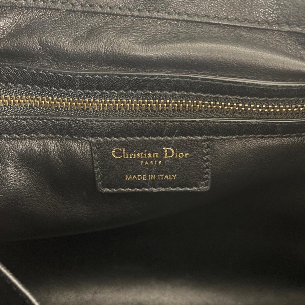 CHRISTIAN DIOR Black Leather Shoulder Bag - Picture 8 of 8